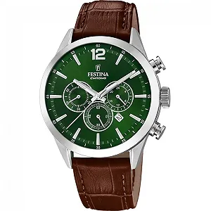 Часы Chronograph Festina Timeless F20542/8 Кожаные - Фото 1