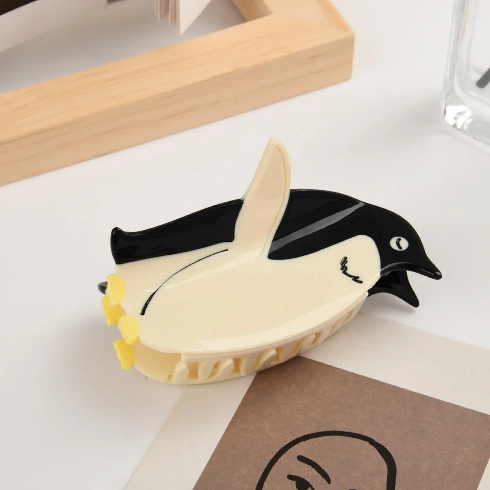 Заколка для волос Форма животных Характеристики Черный, белый, желтый, фото №6 Заколка для волос Форма животных Характеристики Черный, белый, желтый, фото №6