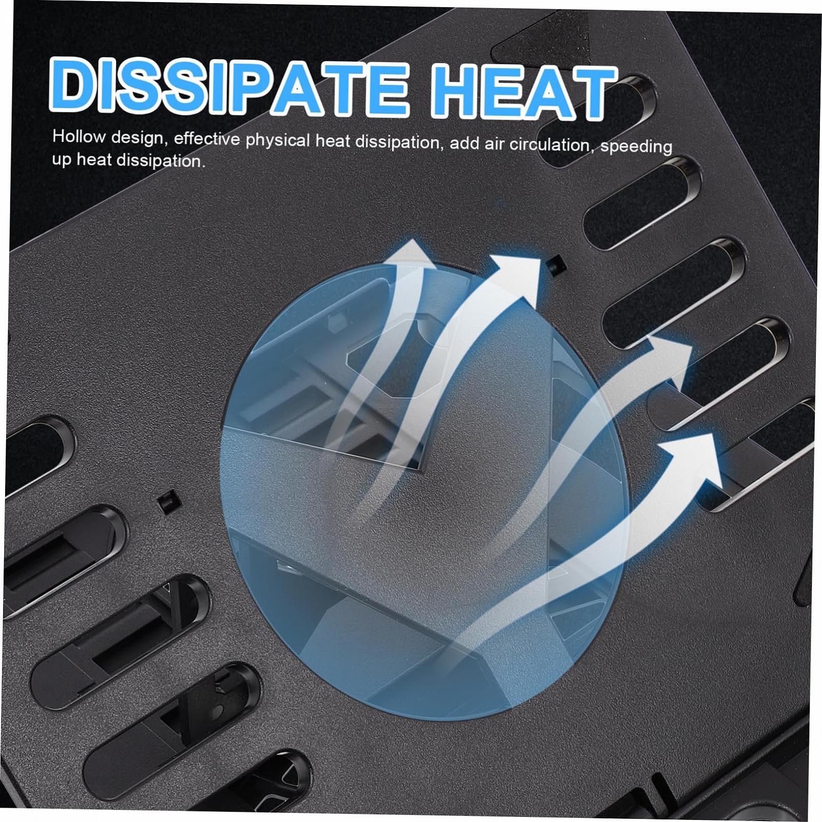 Підставка для ноутбука складана з обертовою основою портативна регульована по висоті з тримачем для телефона ефективне відведення тепла ергономічна, фото №4