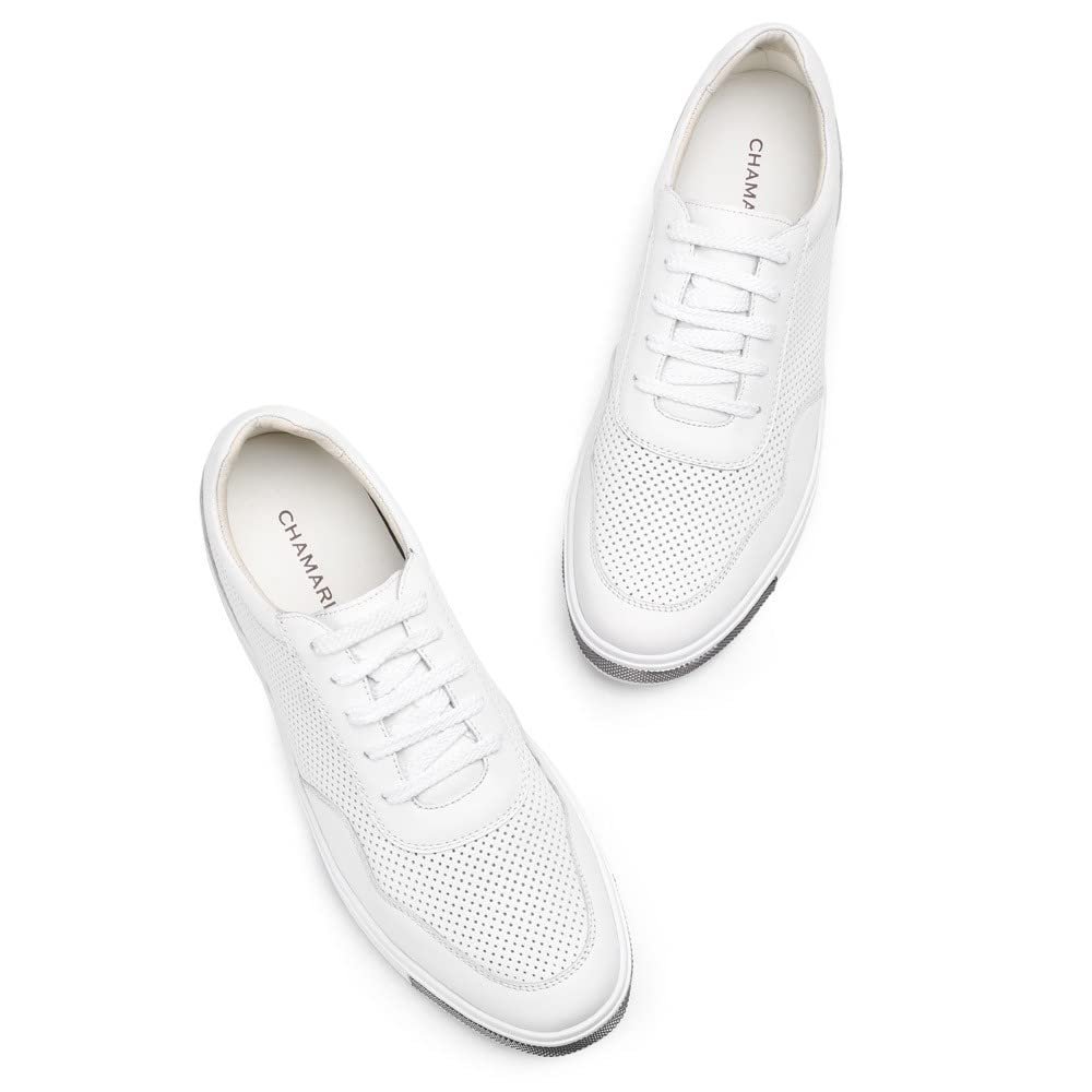 Кросівки CHAMARIPA з ліфтом для чоловіків, дихаюча сітка, шкіряні, збільшення зросту - на 6 см, H71C26K175D, фото №5