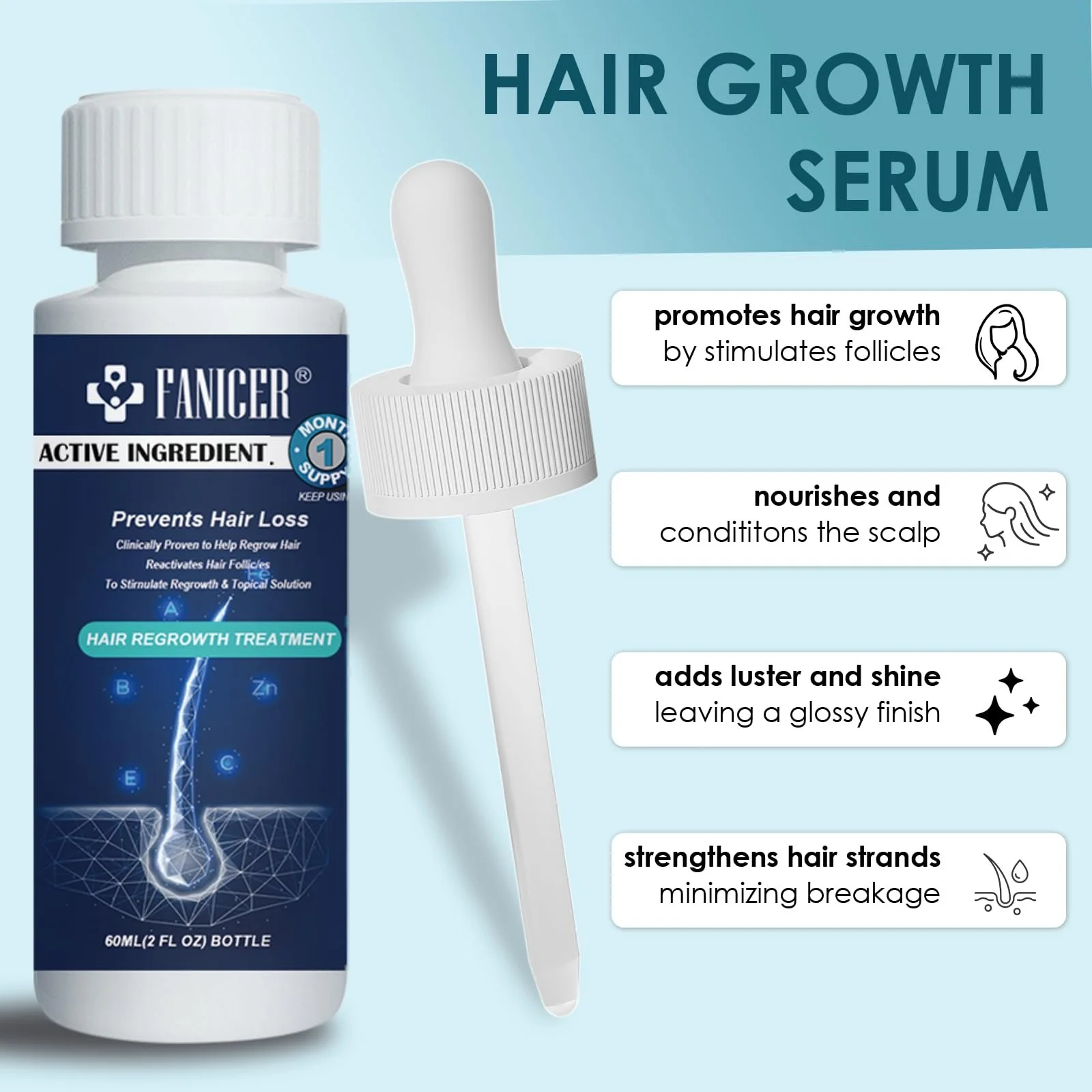 Олія для росту волосся 60 мл, Живильна сироватка для волосся, фото №4