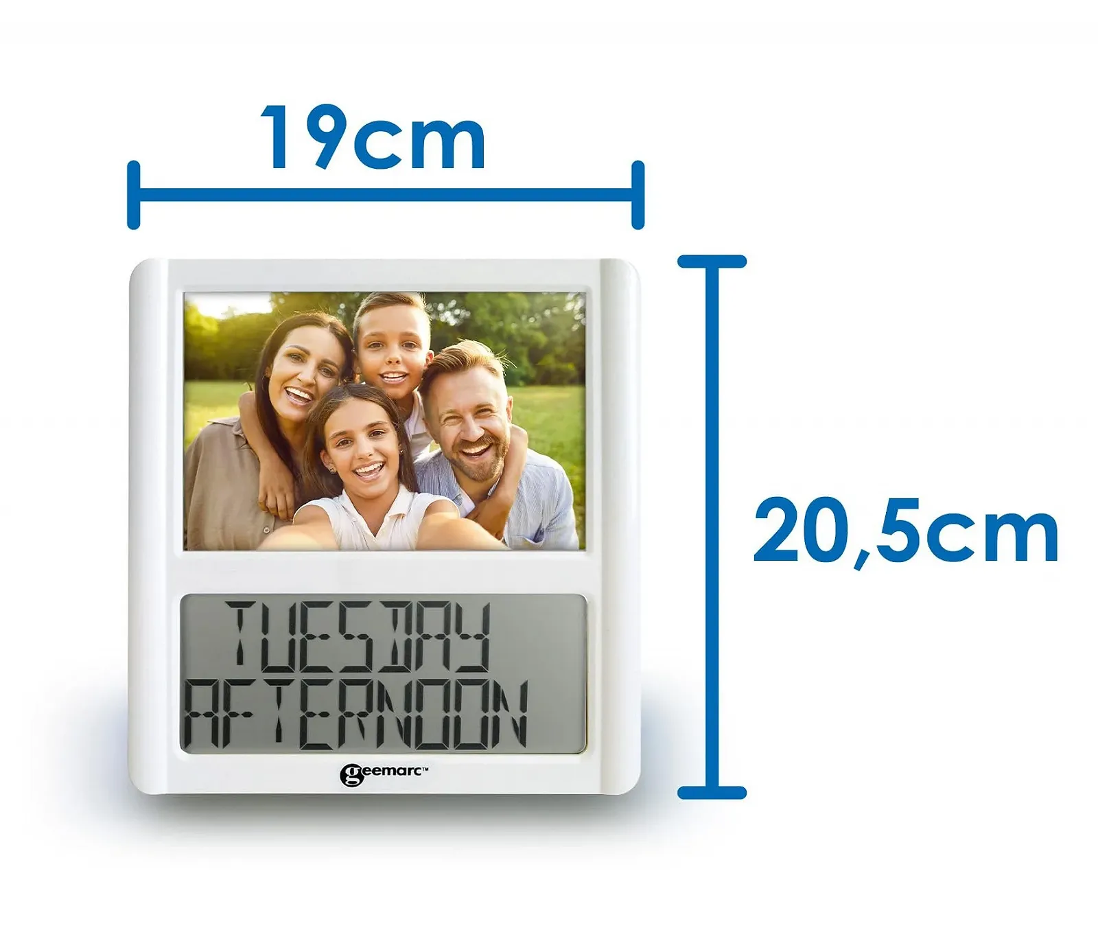 Радіокерований годинник Geemarc Telecom S.A. VISO5 Білий, Пластик, фото №2 Радіокерований годинник Geemarc Telecom S.A. VISO5 Білий, Пластик, фото №2