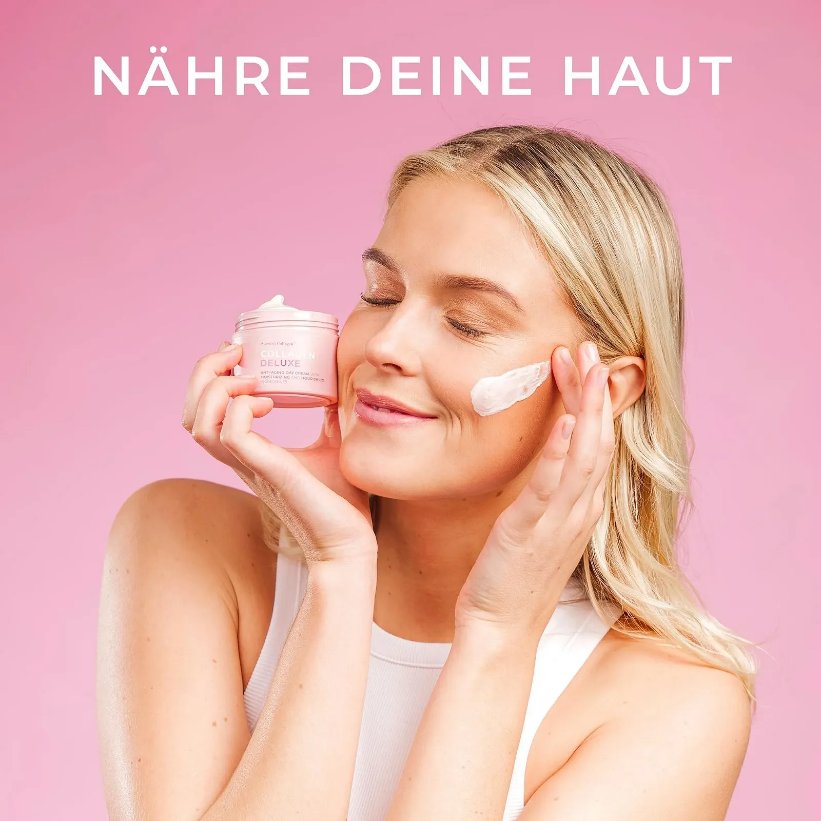 Набір денного та нічного кремів Swedish Collagen Deluxe Retinol для зволоження та сяйва шкіри з ретинолом, ніацинамідом та вітаміном E, фото №6 Набір денного та нічного кремів Swedish Collagen Deluxe Retinol для зволоження та сяйва шкіри з ретинолом, ніацинамідом та вітаміном E, фото №6