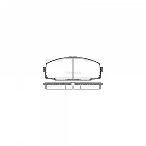 Комплект гальмівних колодок, дискове гальмо TRISCAN 8110 13016 для TOYOTA, передня вісь - Фото 1