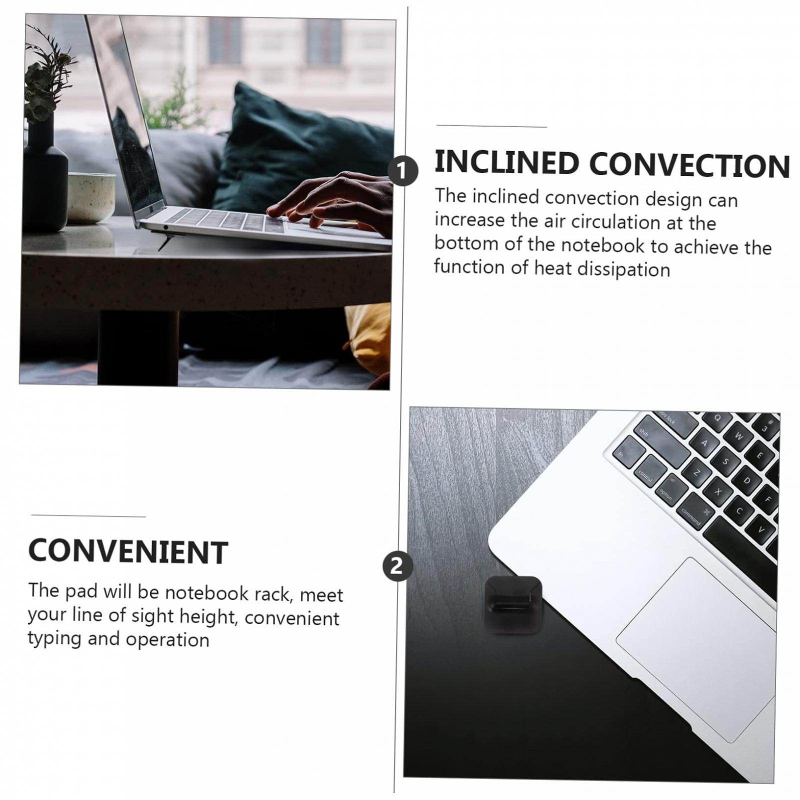 Підставка для ноутбука Veemoon 2 x, складана та регульована, з розсіюванням тепла, для планшетів і ноутбуків, стабільна та нековзна, для роботи, читання та відео, фото №3