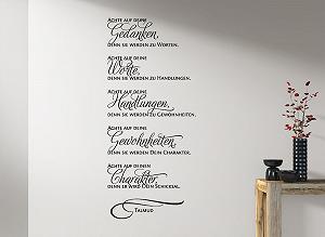 Наклейка на стіну Gran Dora W976 Achte Auf Deine Gedanken - Фото 1