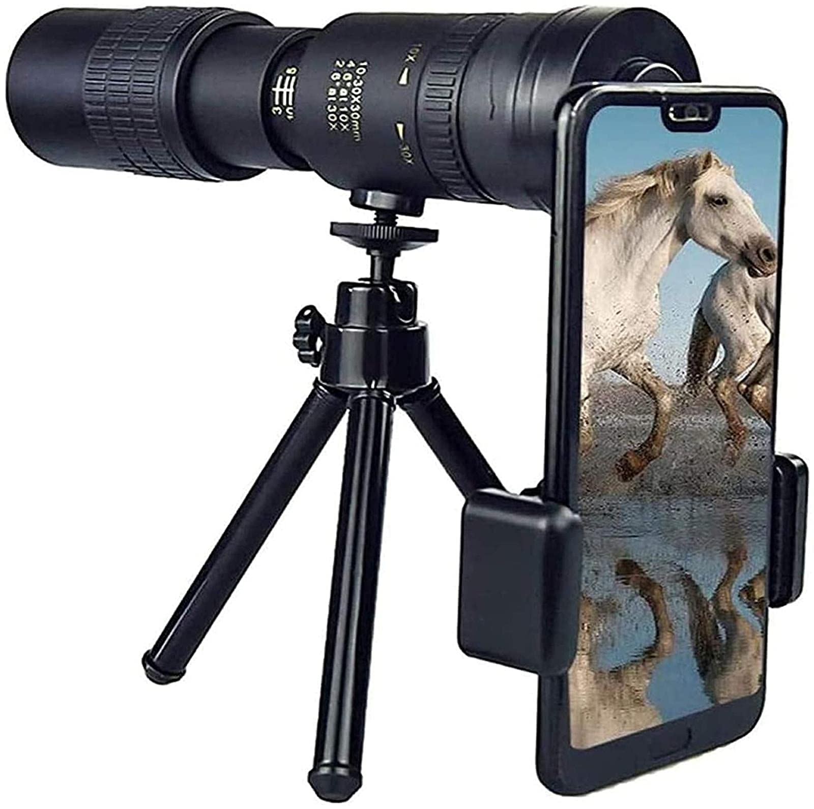 Монокуляр 4K 10 300 x 40 мм Super-Telezoom з тримачем для телефону та штативом, фото №1