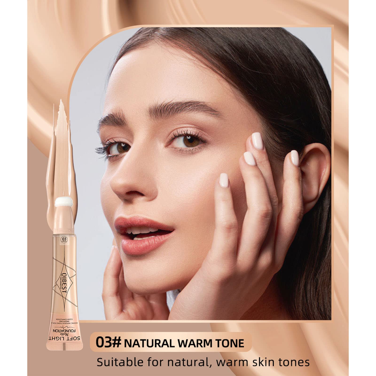 Рідкий консилер Beauty Wand Contouring з аплікатором-спонжем матовий бронзер-стік, фото №7