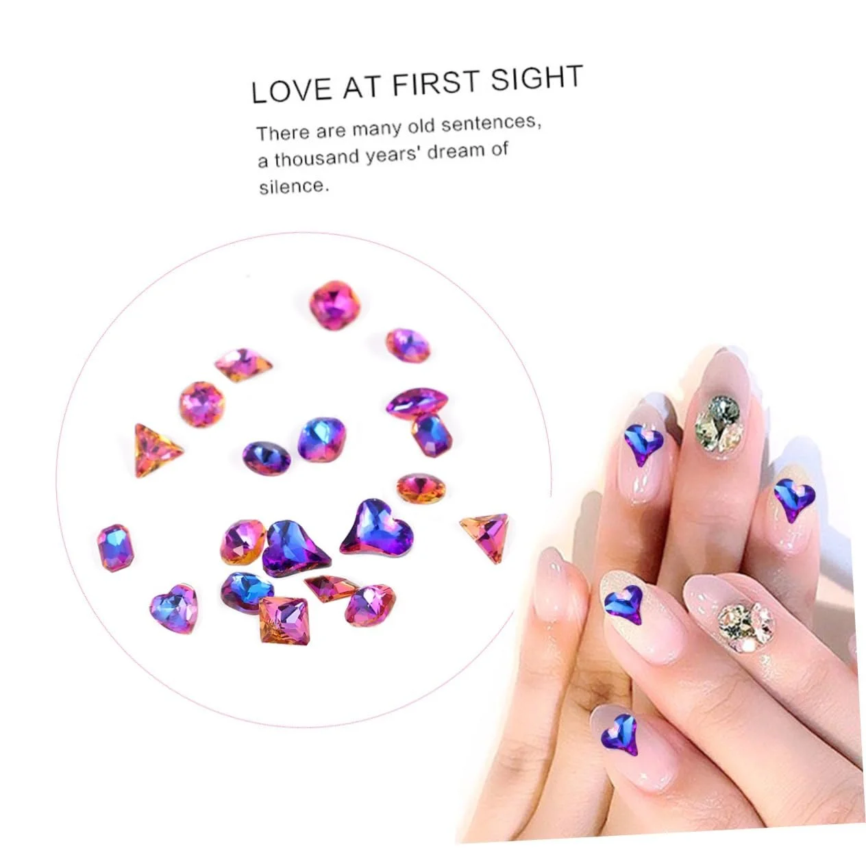 Наклейки для нігтів FRCOLOR 60 шт, прикраси для манікюру, фото №8