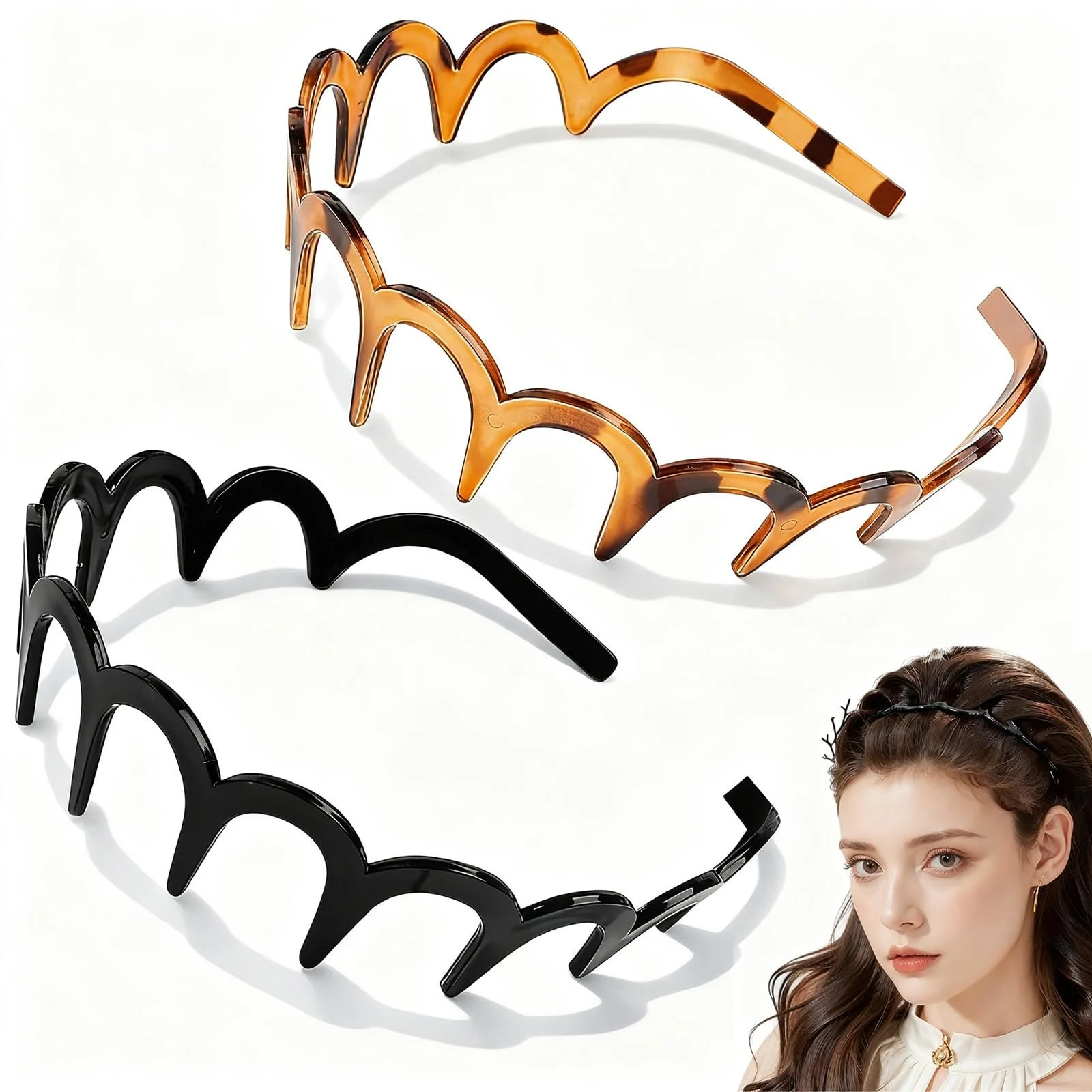 Обруч на голову U-подібний гнучкий, фото №1