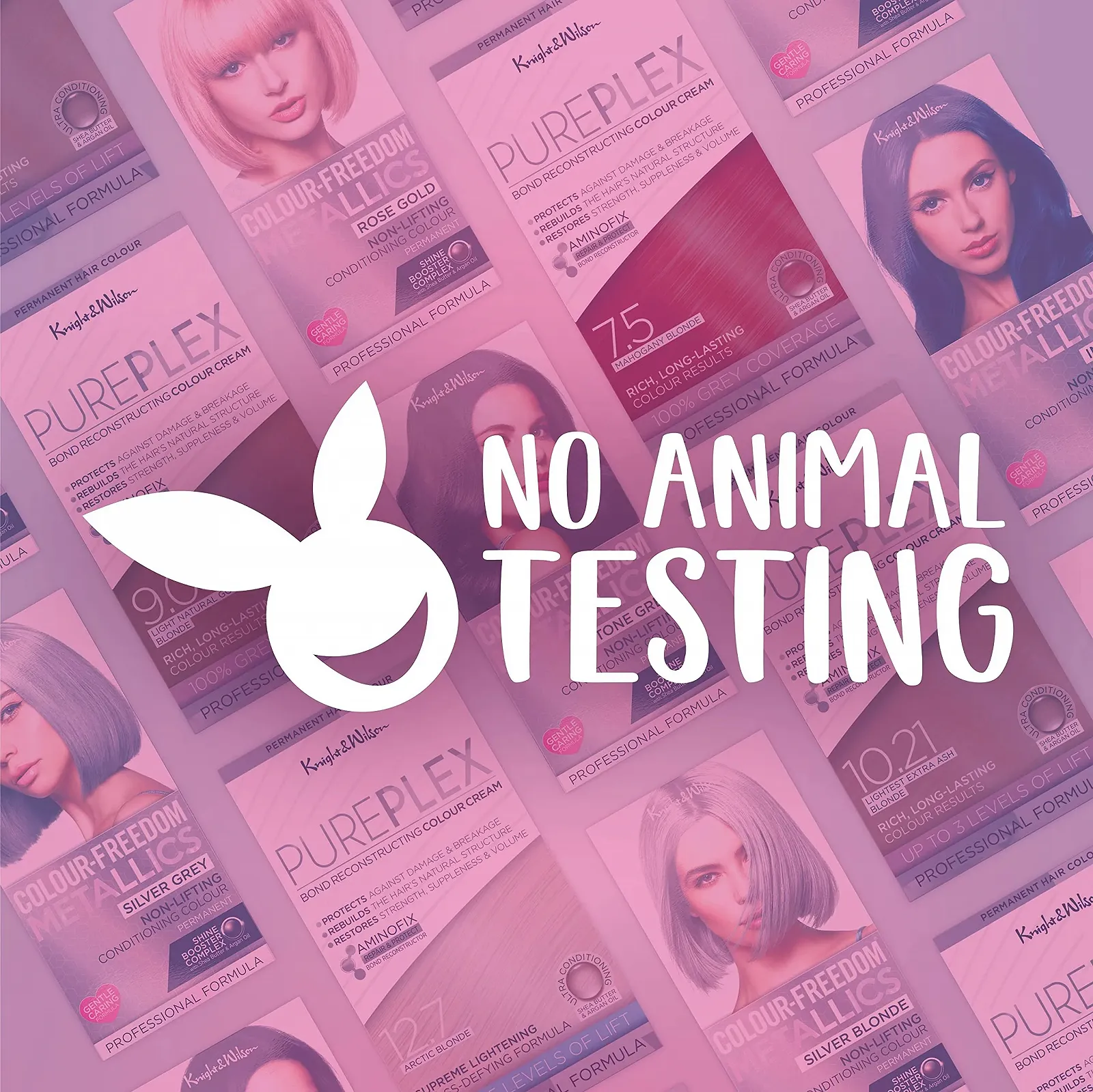 Фарба для волосся Knight & Wilson PurePlex Світлий полуничний блонд Перманентний колір волосся 9.26 Полуничний блонд, фото №3