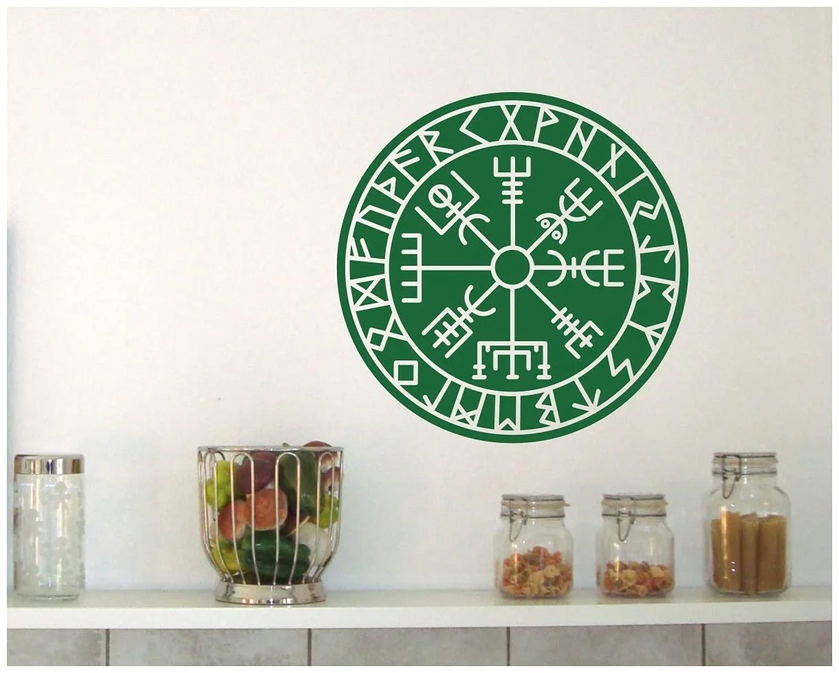 Наклейка на стену Samunshi Vegvisir 70 x 70 см Aubergine, фото №2