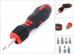 Викрутка-тріскачка пістолетна з магазином біт Würth 06136401 1/4 дюйма 7 біт - Фото 1