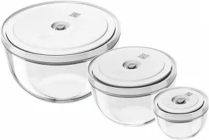 Набір мисок Скляна прозора ZWILLING Fresh & Save 6 шт, S-12 см, M-18 см, L-24 см - Фото 1