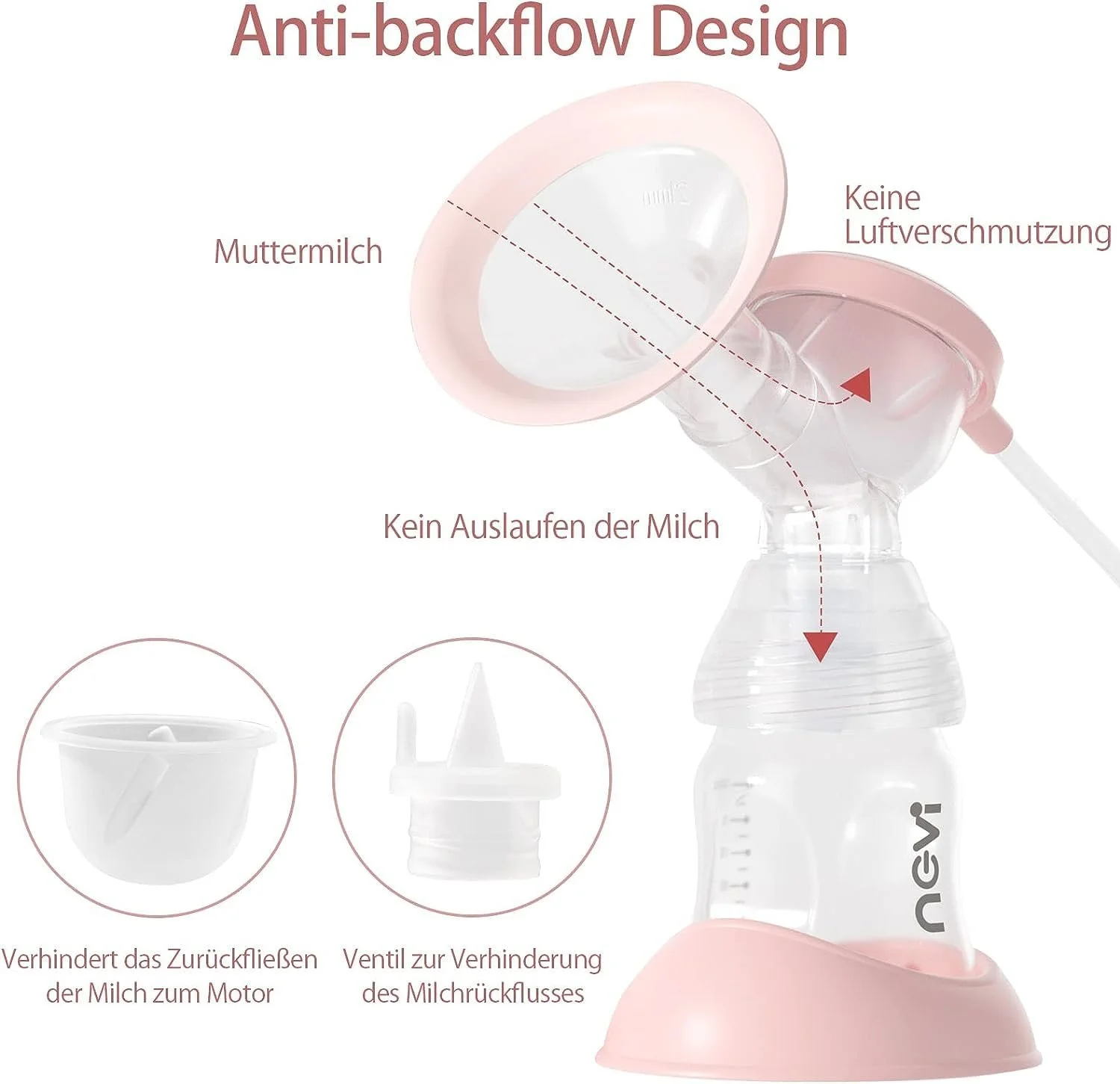Электрический молокоотсос NCVI 4 режима и 9 уровней Pink, фото №7 Электрический молокоотсос NCVI 4 режима и 9 уровней Pink, фото №7