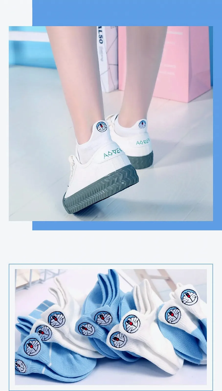 Набір шкарпеток жіночих бавовняних 5 пар One Size, фото №3 Набір шкарпеток жіночих бавовняних 5 пар One Size, фото №3