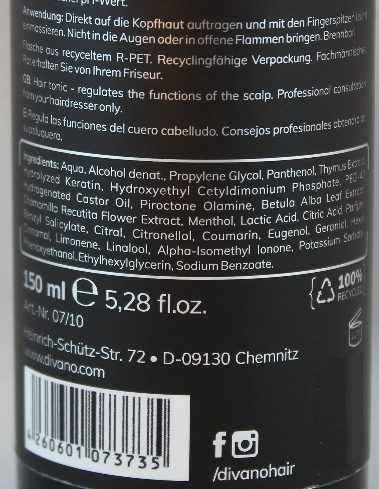 Тонік для волосся Спеціальний для здорової шкіри голови проти випадіння волосся, проти лупи вітальний тонік 150 мл, фото №2