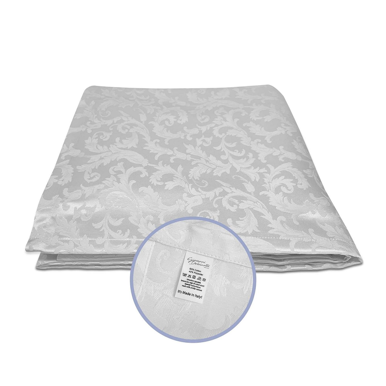 Скатертина Giovanni Dolcinotti Прямокутна Jacquard Damask Різдвяна Біла 140 x 220 см, фото №5