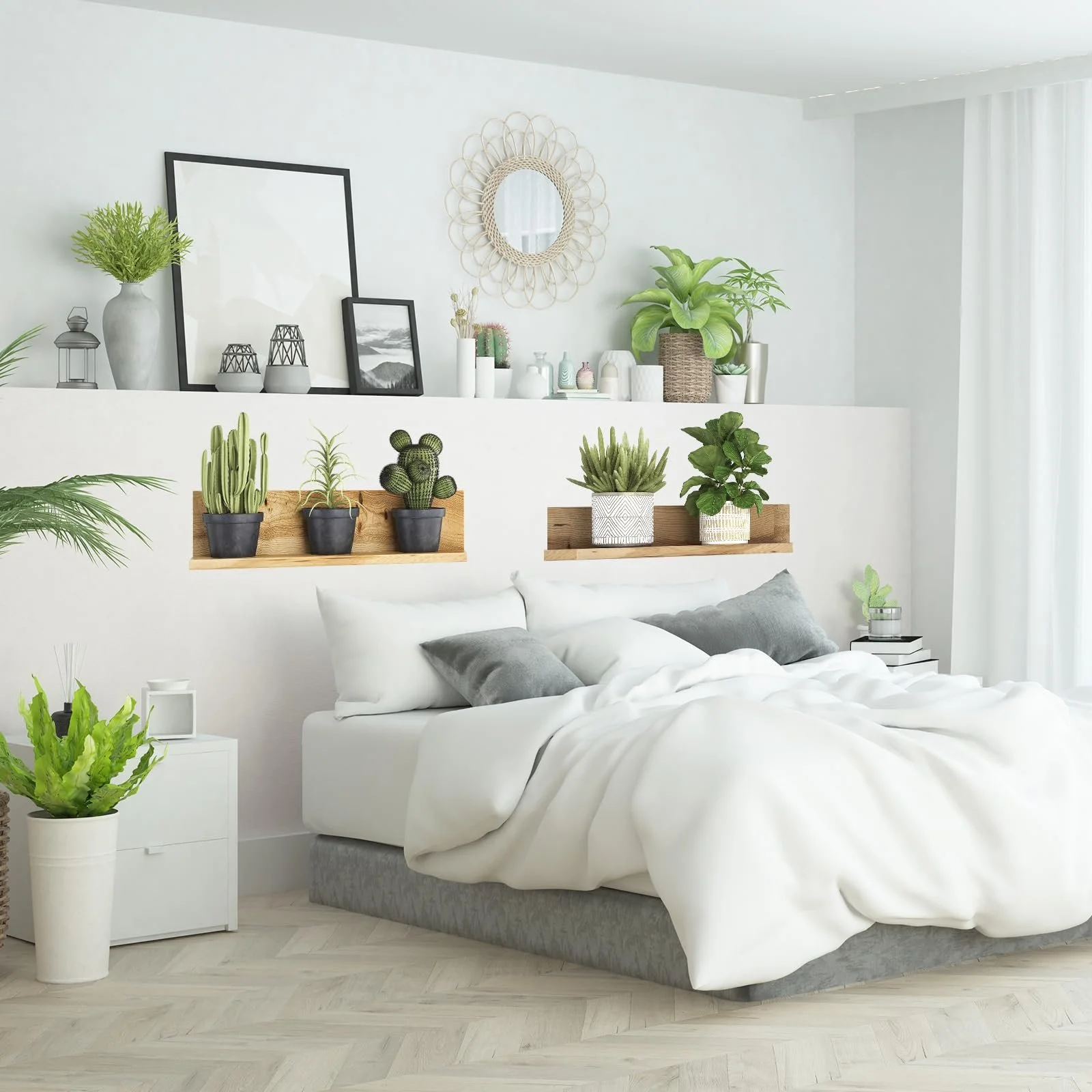 3D наклейка на стіну Рослини в горщиках Бонсай та звисаючі ліани ПВХ Зелений, фото №3 3D наклейка на стіну Рослини в горщиках Бонсай та звисаючі ліани ПВХ Зелений, фото №3