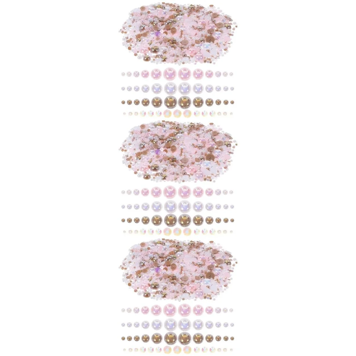 Наклейки Стразы COHEALI Имитация жемчуга Украшения для ногтей для дизайна ногтей, аксессуары для ногтей, чехол для мобильного телефона, плоские стразы для рукоделия, подвеска для ногтей из смолы для маникюра, 3 шт., фото №1