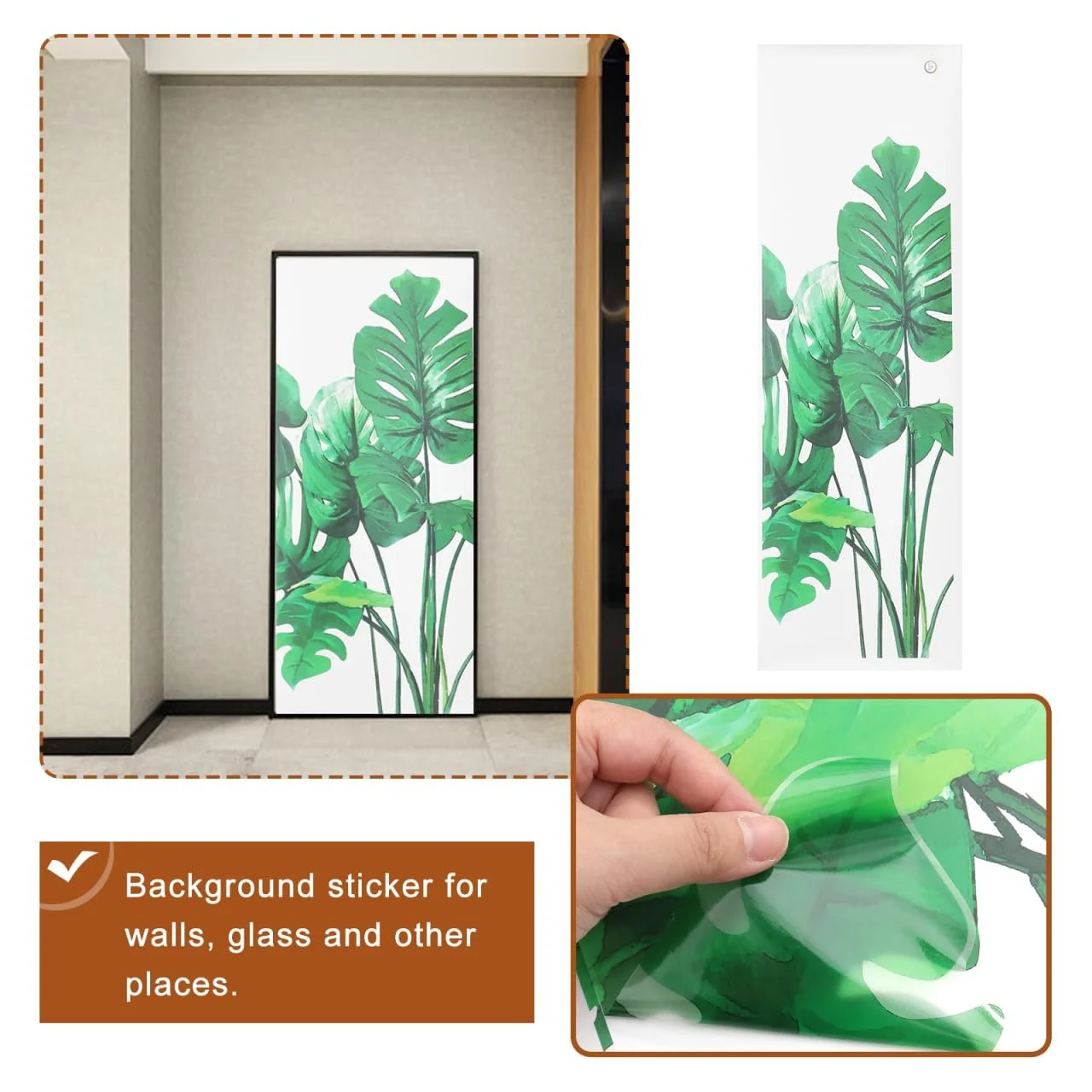 Наклейка на стіну Тропічні рослини та листя Пальмове листя Зелена, фото №7