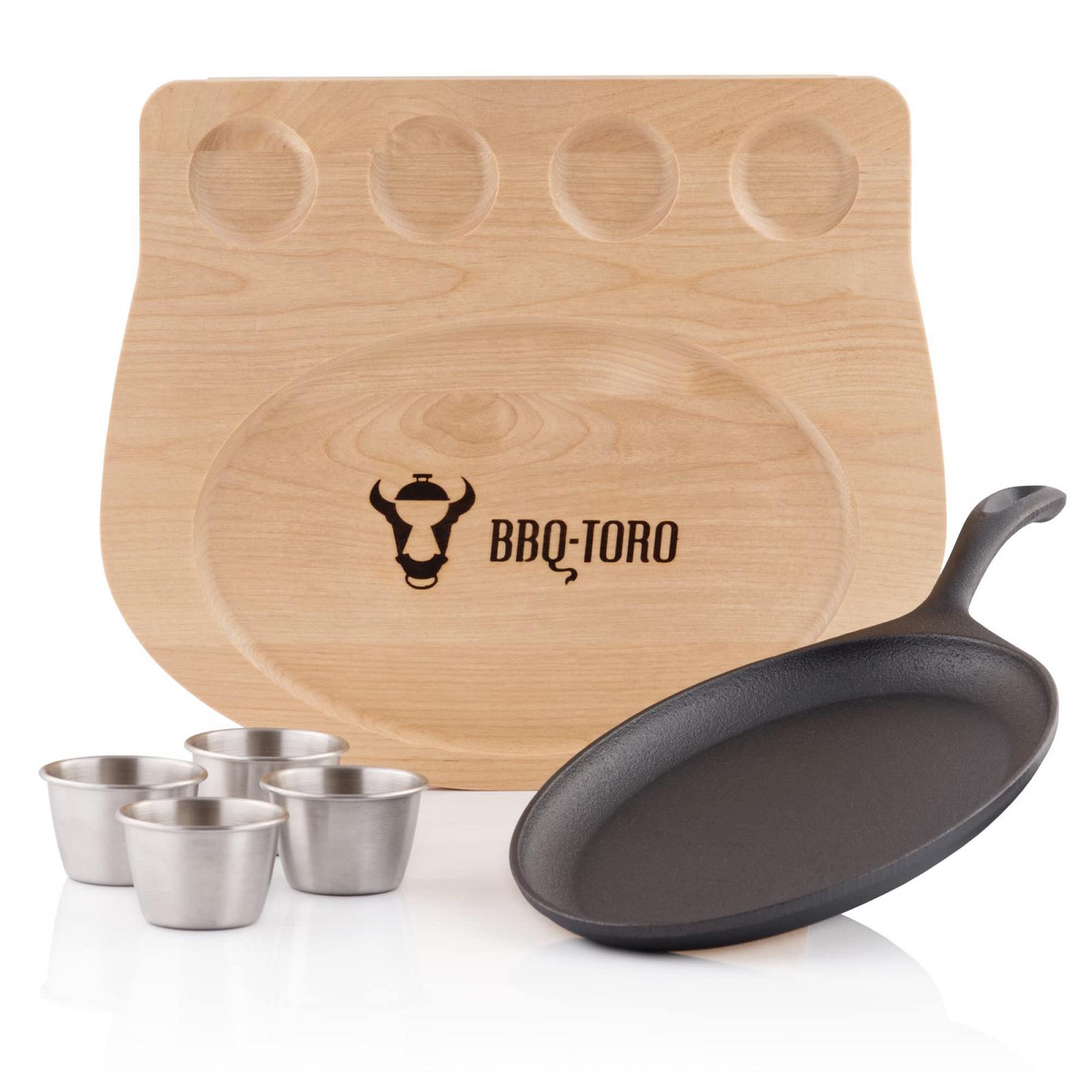 Пательня-гриль BBQ-Toro чавунна овальна 24 x 17.5 см, фото №5