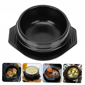 Керамическая кастрюля Homoyoyo Износостойкая с подносом synthetic.ua - Фото 1