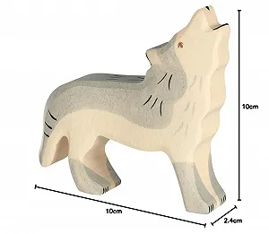Фігурка Holztiger Howling Wolf Дерев'яна synthetic.ua - Фото 1