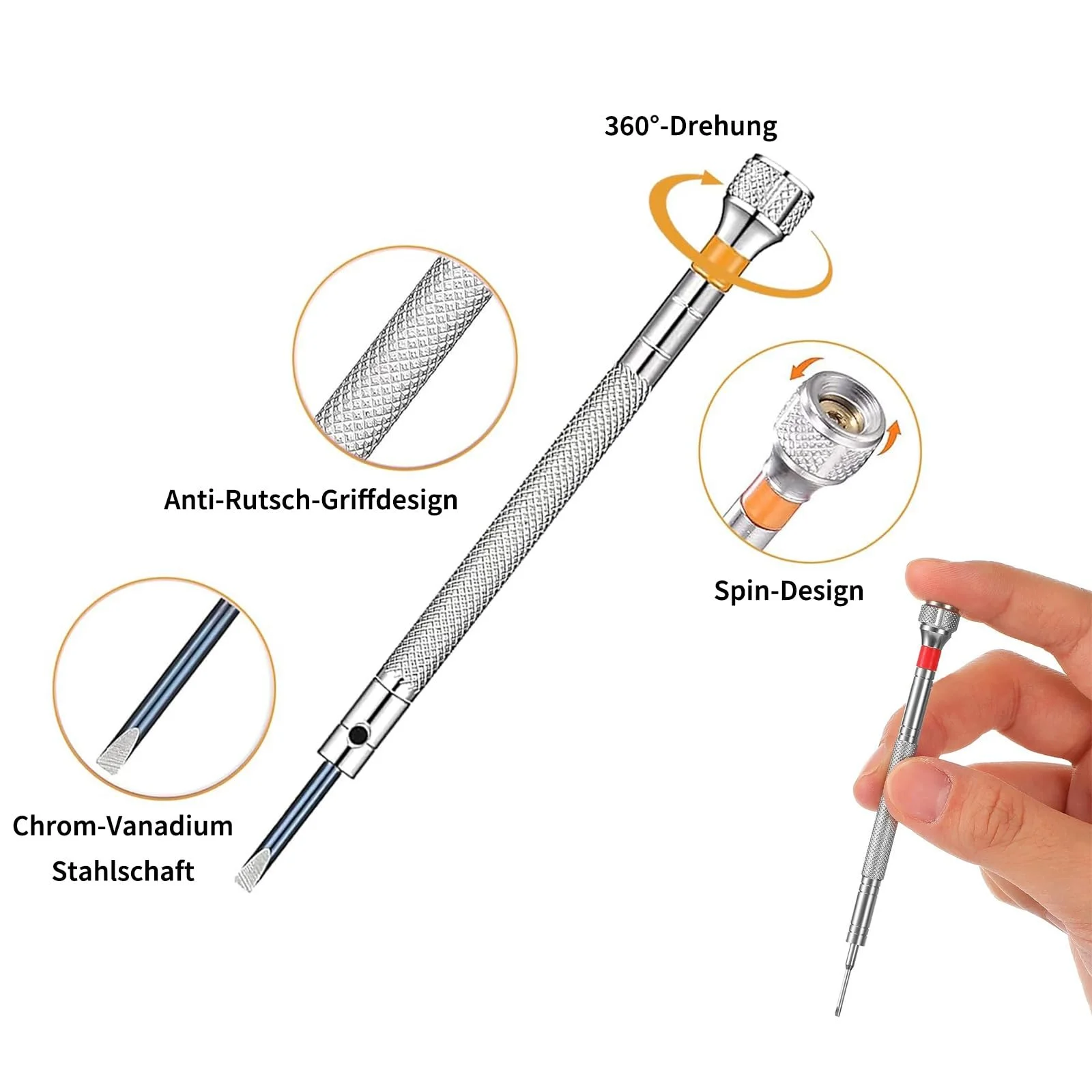 Набір викруток годинникаря 0.6 мм - 2.0 мм, фото №4