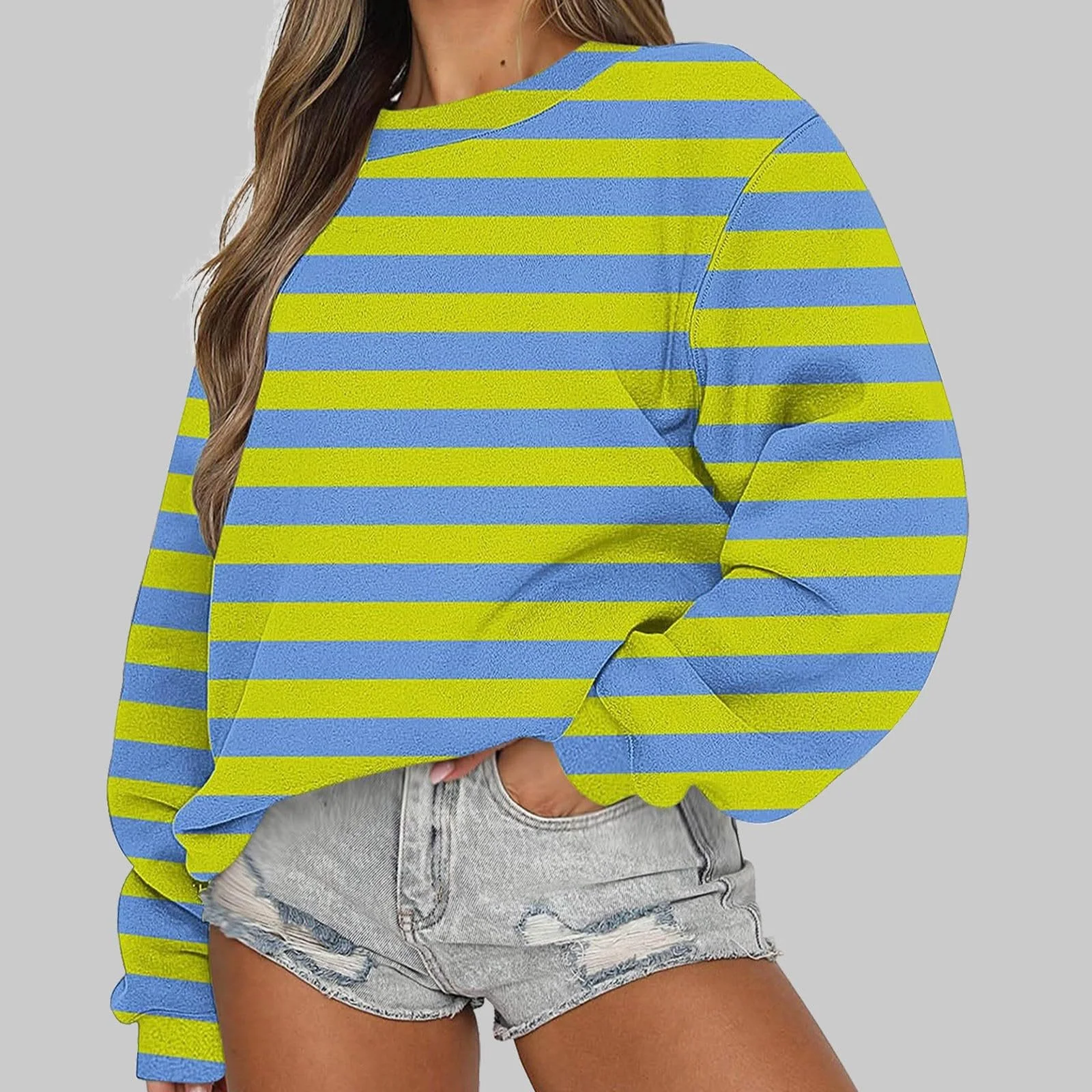 Жіноча толстовка Generisch Oversized Класичний V-подібний виріз, фото №3