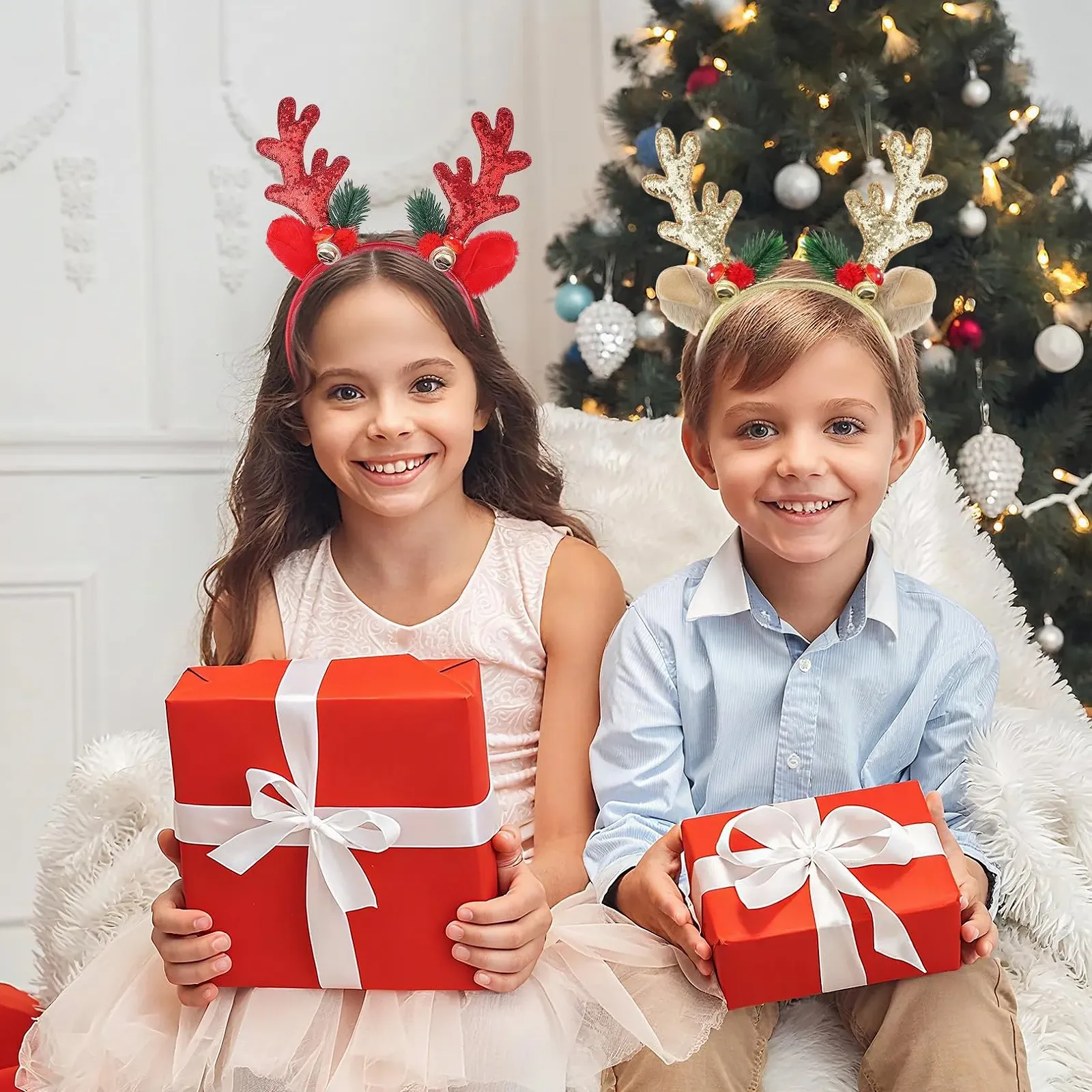 Набір з 2 Різдвяних обручів на голову, фото №6