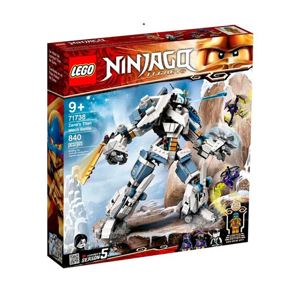 Конструктор LEGO Ninjago Legacy Zane's Titan Mech Battle 71738 Ninja Toy, 840 деталей, фото №4