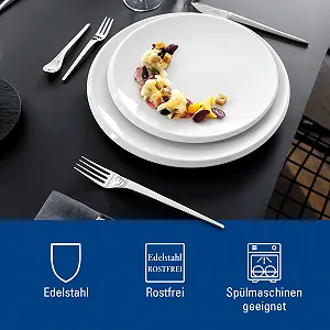 Набір столових приборів Villeroy & Boch NewMoon на 6 персон Срібний/Платиновий synthetic.ua - Фото 1