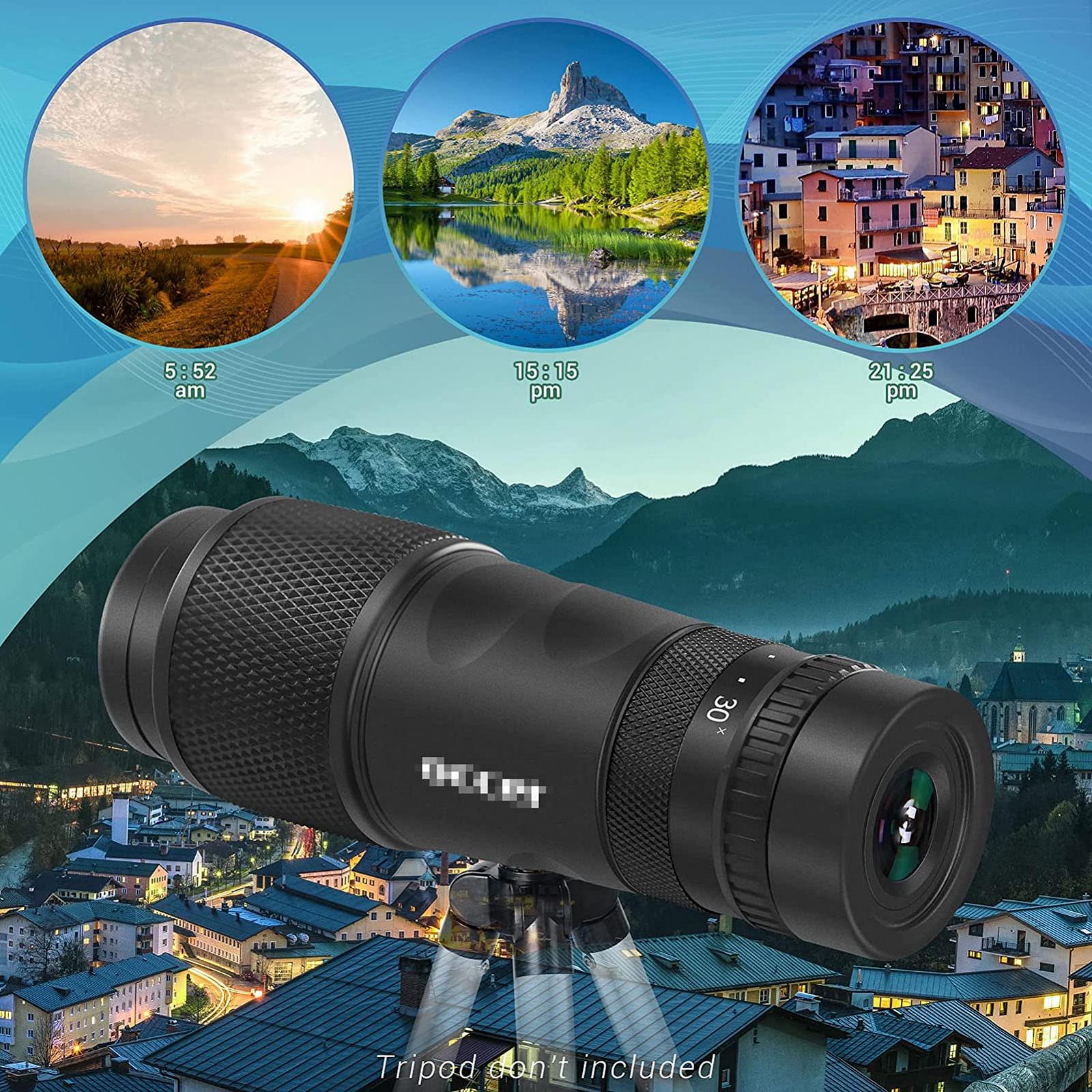 Монокуляр 10×30-30 Телескоп Zoom HD Mini для дорослих з регульованим збільшенням зі штативом тримачем для телефону, фото №5 Монокуляр 10×30-30 Телескоп Zoom HD Mini для дорослих з регульованим збільшенням зі штативом тримачем для телефону, фото №5