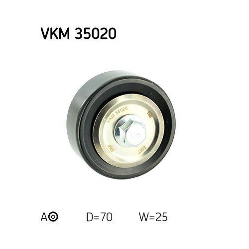 Ролик обвідний/напрямний поліклинового ременя SKF VKM 35020 для OPEL VAUXHALL, правий, фото №2