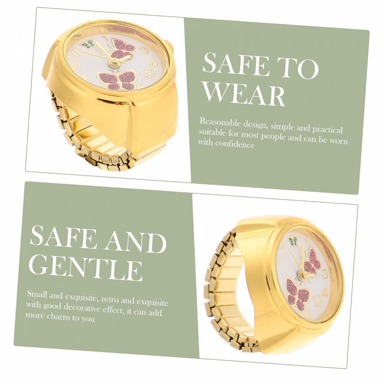 Кільце-годинник Healvian з креативним дизайном метелика, фото №8