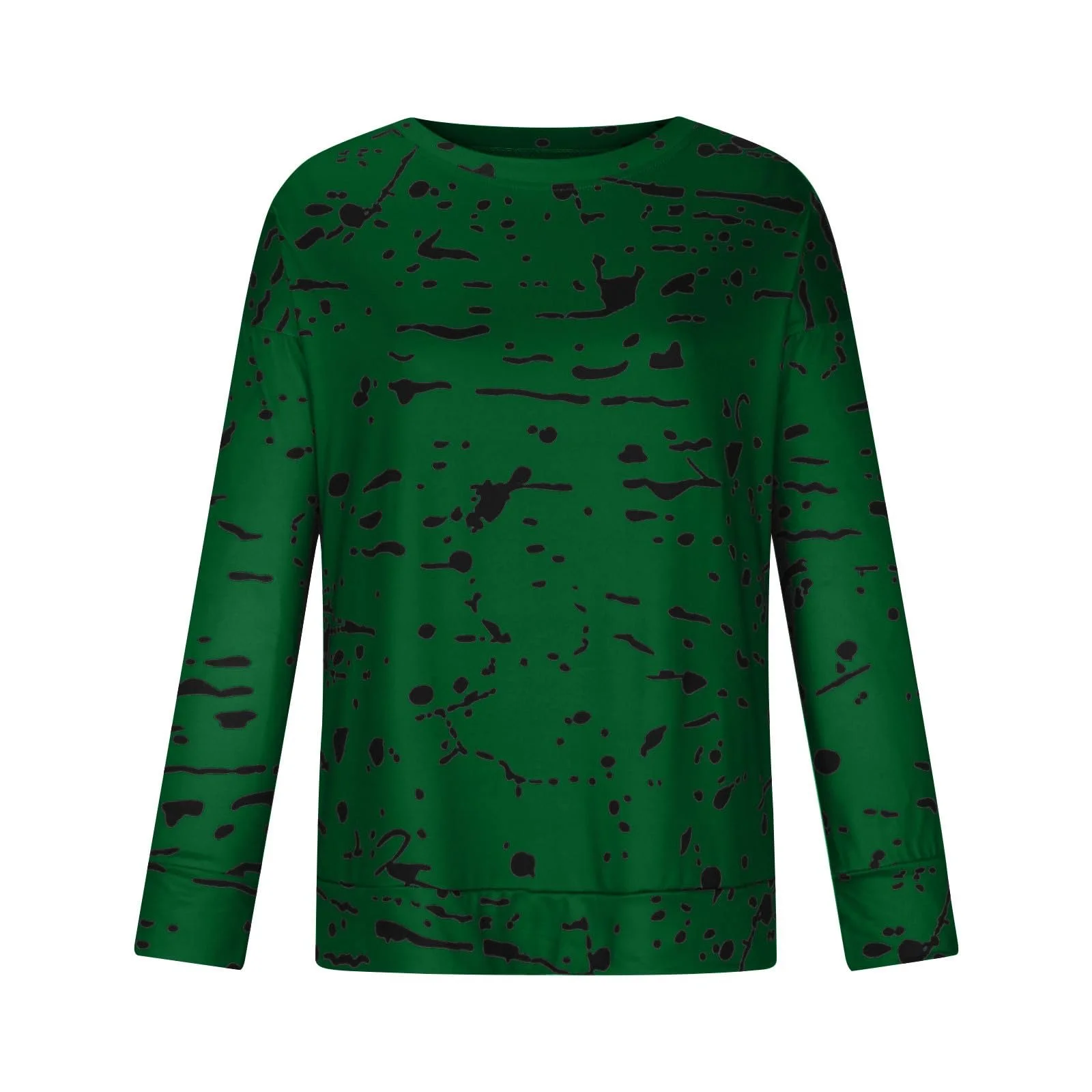 Свитшот Женский Топ Пуловер Осенний Ограниченное Предложение Лонгслив Теплый Круглый вырез Свободный Граффити С принтом Лонгслив Футболка, фото №4