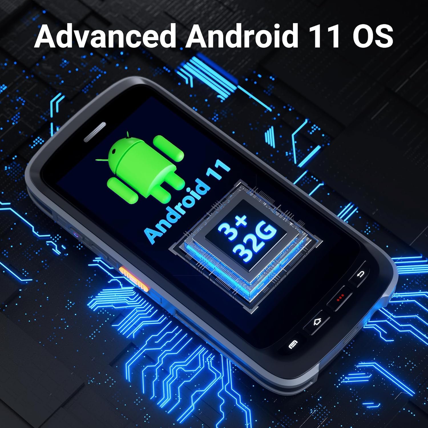 Смартфон-сканер 5.2" Tera P172 3/32 Gb 4G 2-SIM NFC 8 ядер Android 11 Black, фото №3