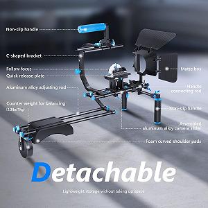 Комплект крепления Neewer Shoulder Rig для зеркальных камер и видеокамер Черный synthetic.ua - Фото 1