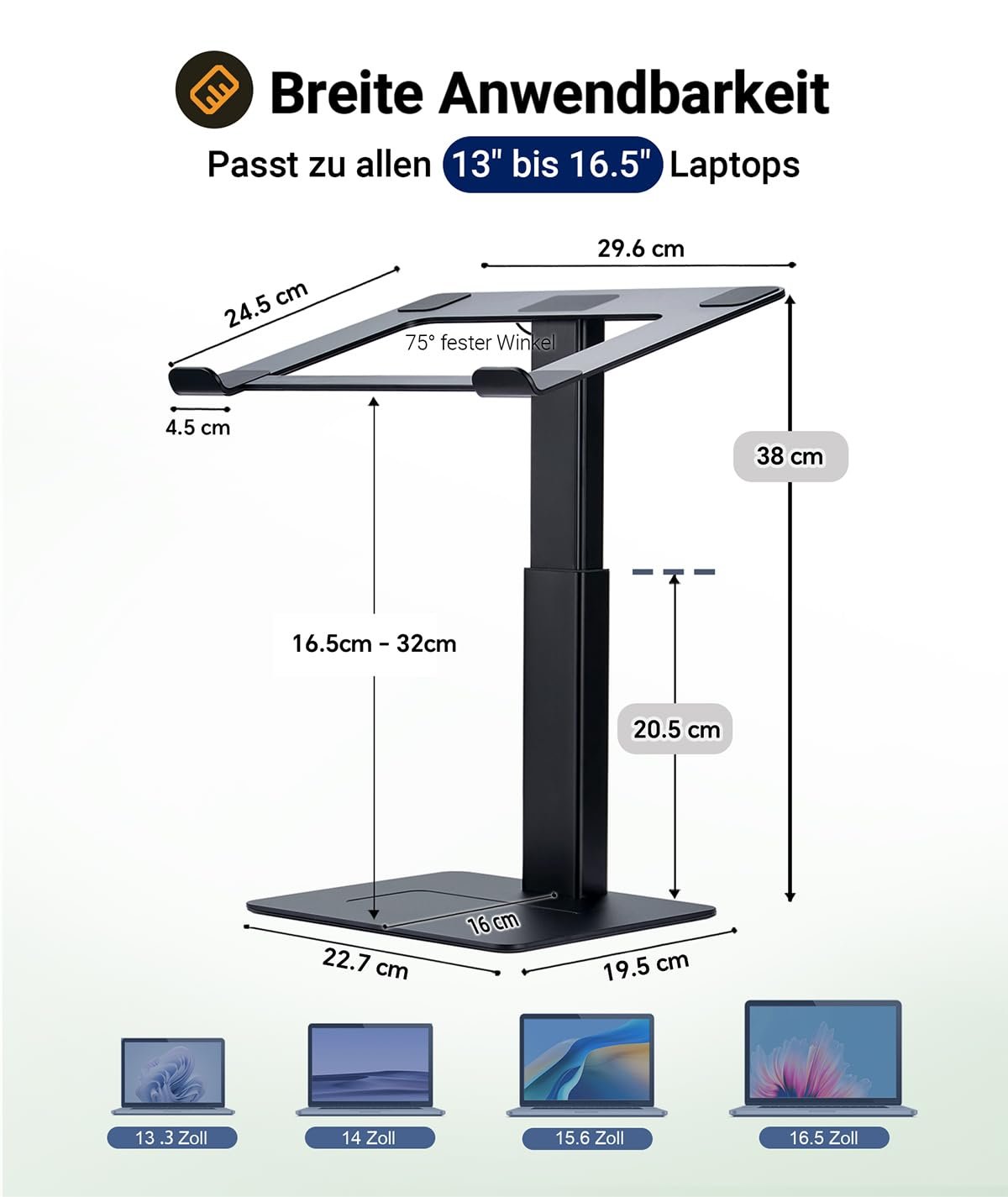 Подставка для ноутбука регулируемая по высоте Серебристая, фото №7