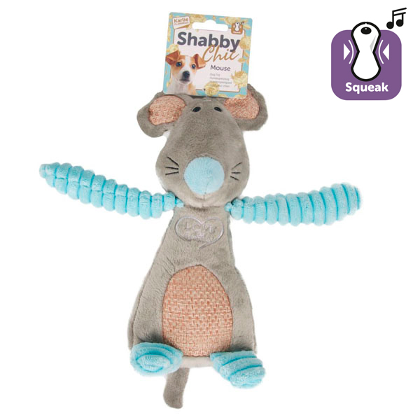Іграшка з хмарочосом для собак Shabby Chic Mouse 25x12 см Flamingo 5411290295352, фото №1
