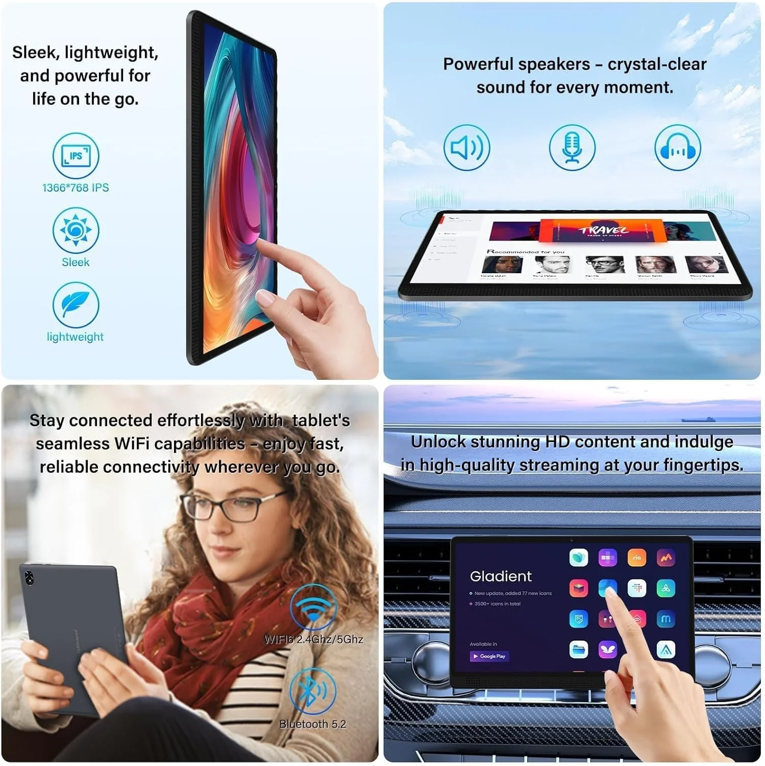 Планшет 12" Full HD GOTOWOD M4 (4+12)/128ГБ 5G 1-SIM 8 ядер Android 14 7200 mAh Серый, фото №6 Планшет 12" Full HD GOTOWOD M4 (4+12)/128ГБ 5G 1-SIM 8 ядер Android 14 7200 mAh Серый, фото №6