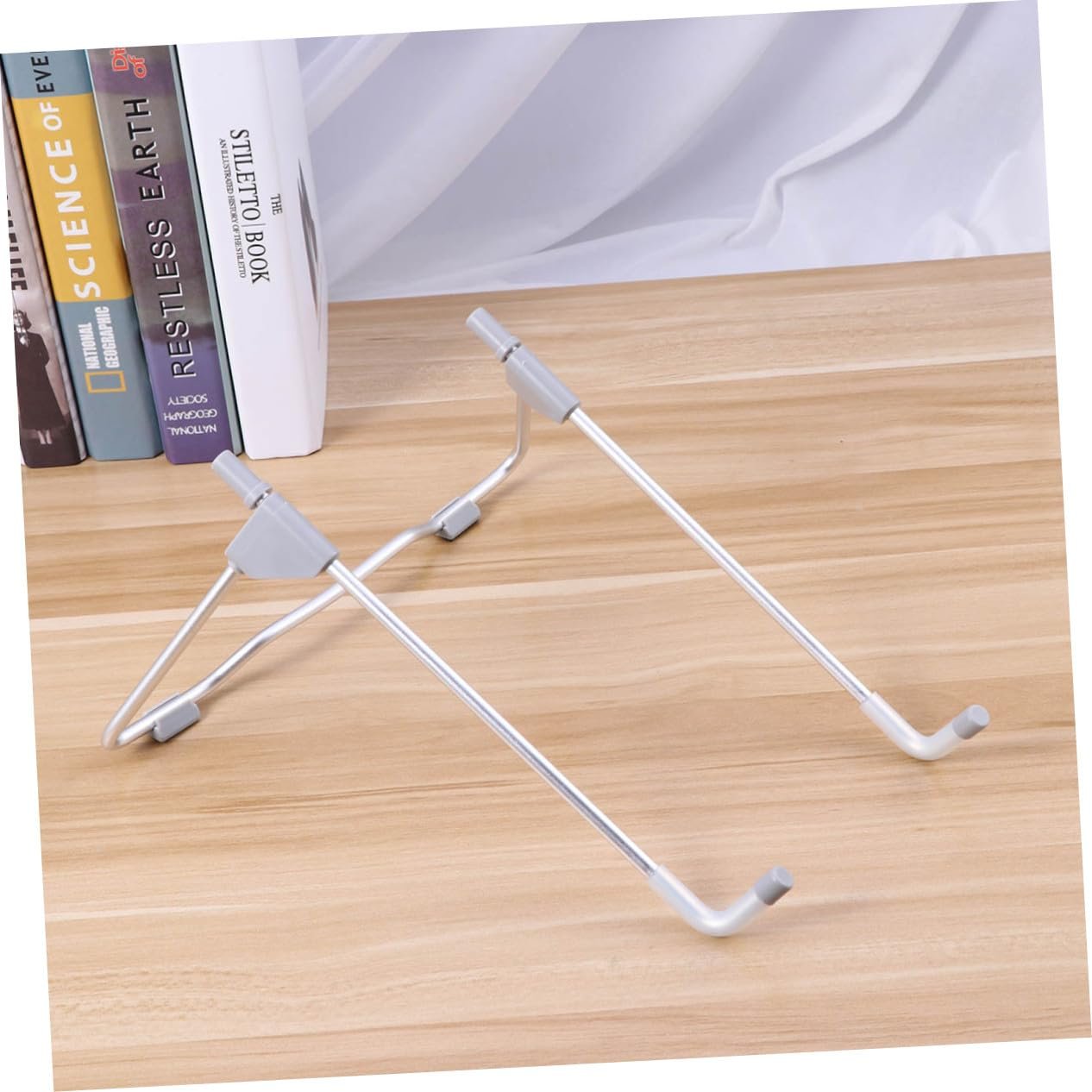 Підставка для ноутбука Tofficu, алюмінієвий сплав, регульована, складана, з нековзною силіконовою підставкою, фото №4