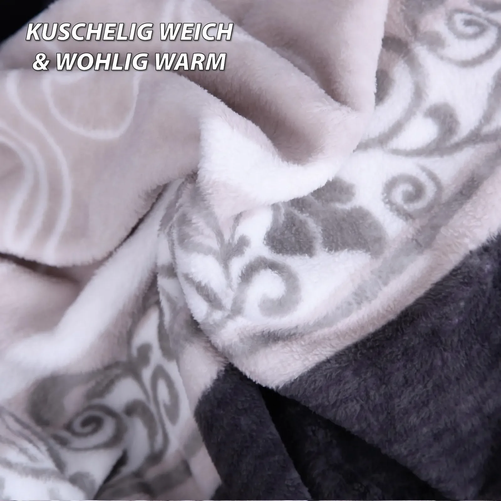 Одеяло Bestlivings Пушистое одеяло из микрофибры 150 x 200 см (Ornament) Пушистое одеяло для дивана, кушетки и кровати, покрывало Oeko-Tex - накидка на диван, фото №4