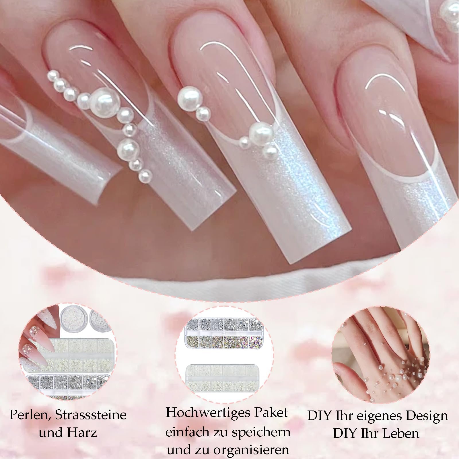 Набір страз для нігтів Mixed,, фото №3