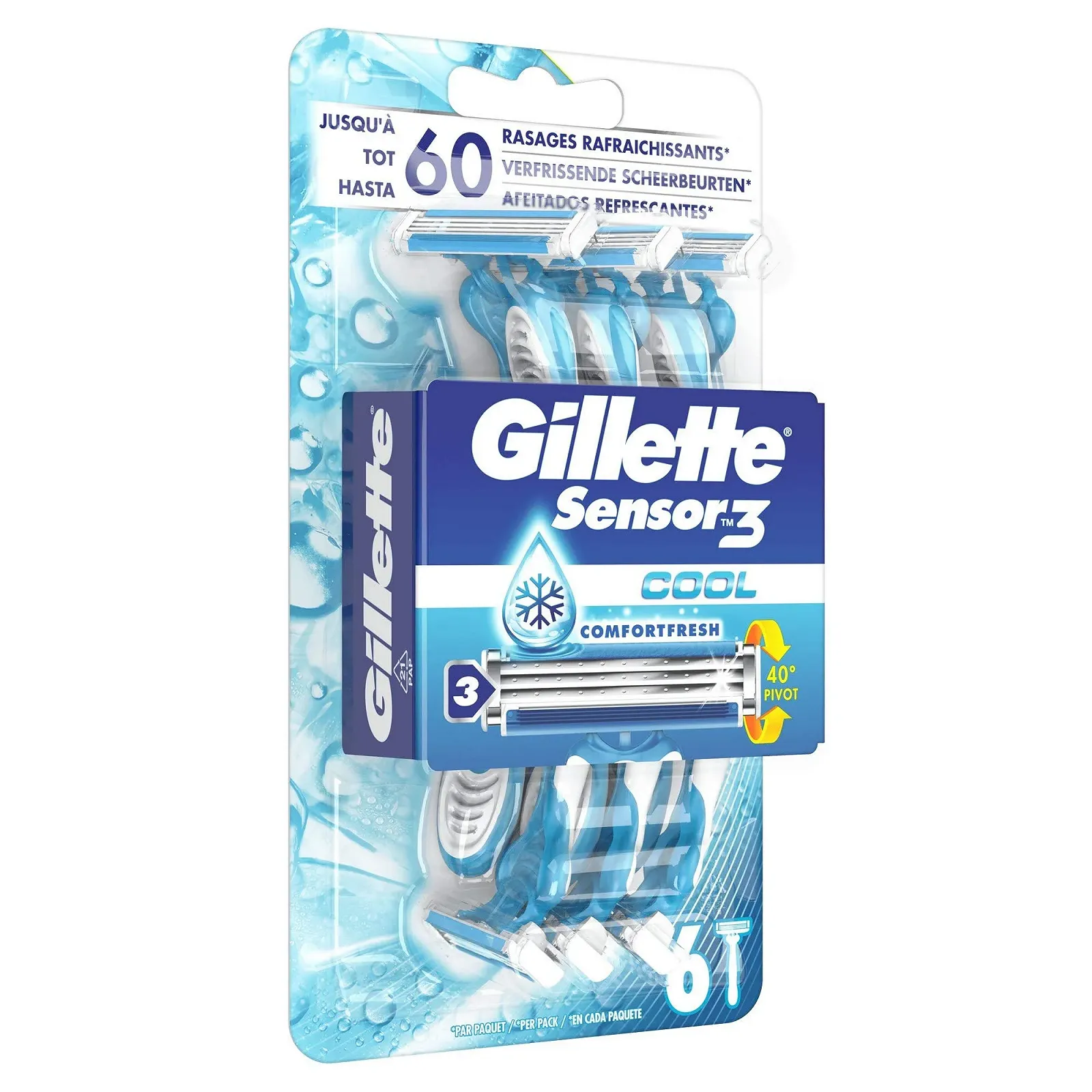 Одноразовая бритва Gillette Sensor3 Cool мужская, фото №7