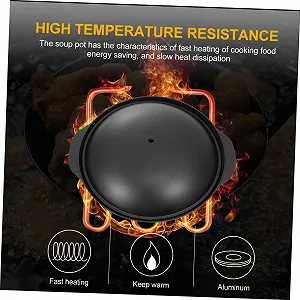 Кастрюля Aluminium Casserole с крышкой алюминиевая антипригарная synthetic.ua - Фото 1