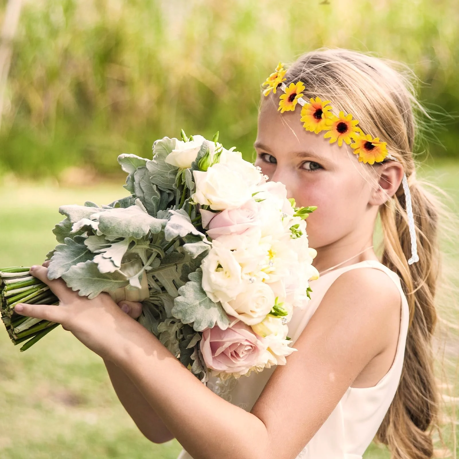 Вінок для волосся з квітами Hippie, фото №5