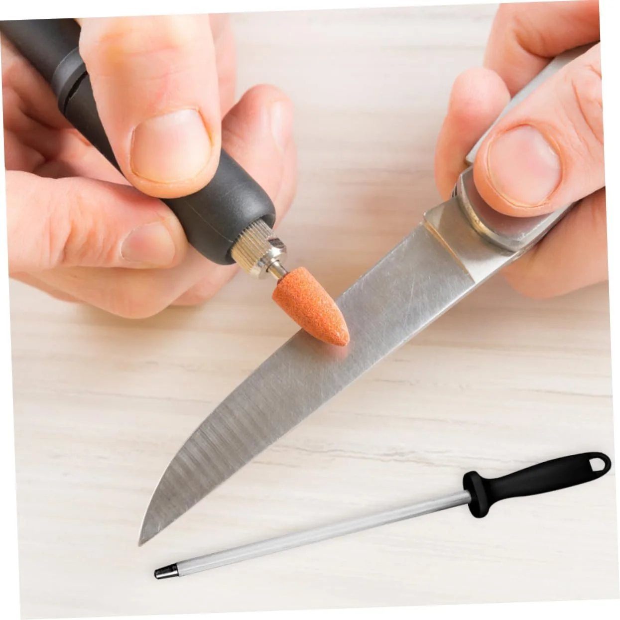 Мусат SOLUSTRE Pack of 2 для ножей и ножниц ручной, фото №6