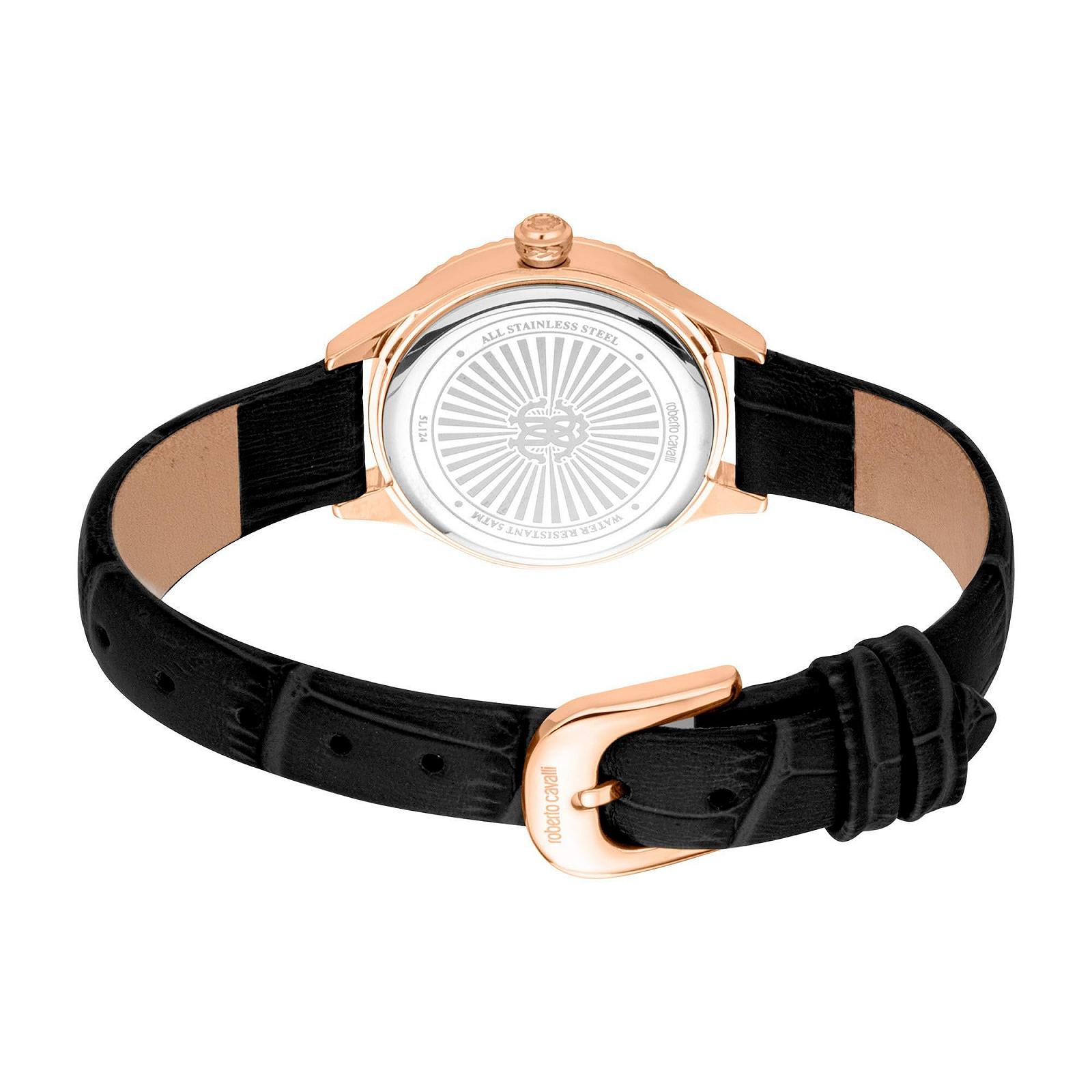 Жіночий аналоговий кварцовий годинник Roberto Cavalli RC5L124L0035 зі шкіряним ремінцем, фото №3